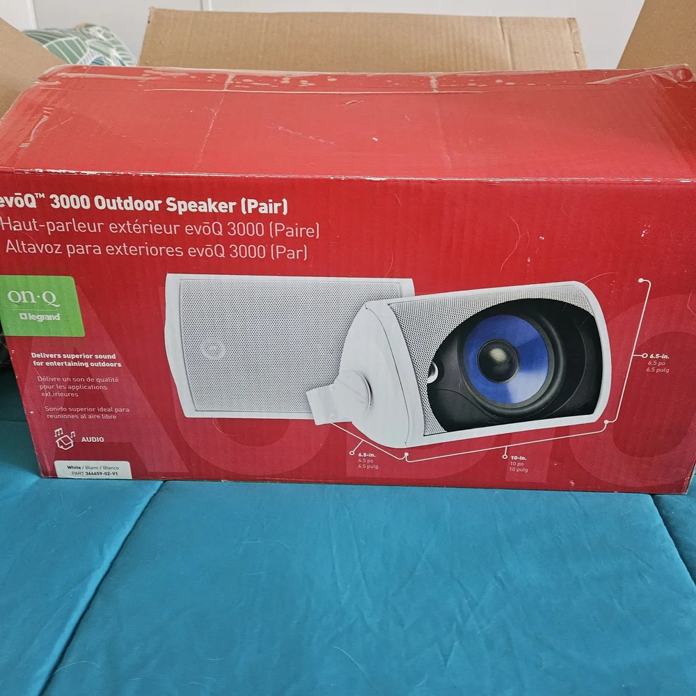 evoQ 3000 Outdoor Speakers Pair - White/Gray - Picture 4 of 10